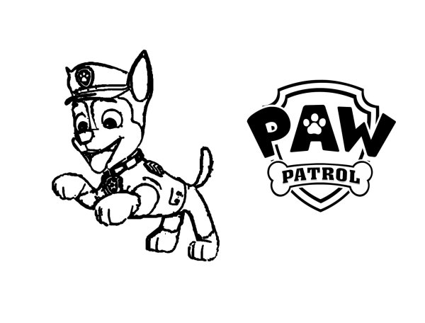 Знак Щенячьего патруля раскраски