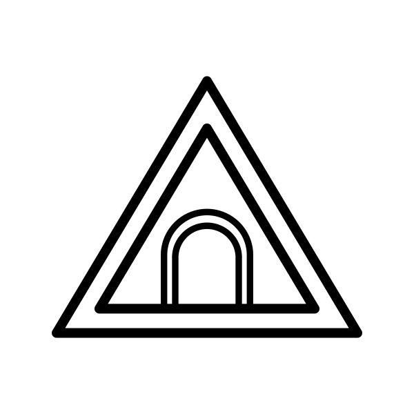 Знак тоннель раскраска