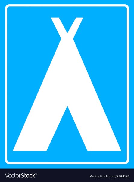 Дорожный знак шалаш