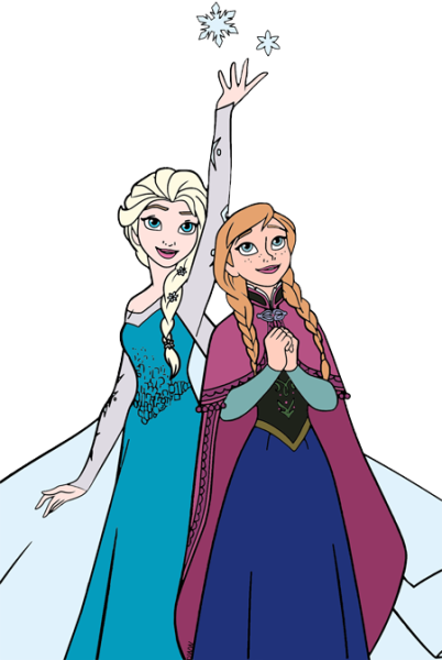 Elsa ve Anna boyamak