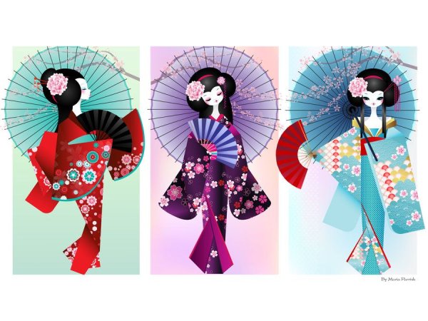 Японские бумажные куклы