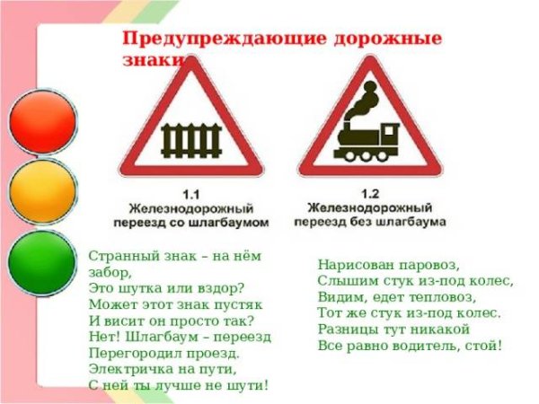 Дорожные знаки Железнодорожный переезд