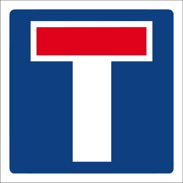 Знак тупик и кирпич