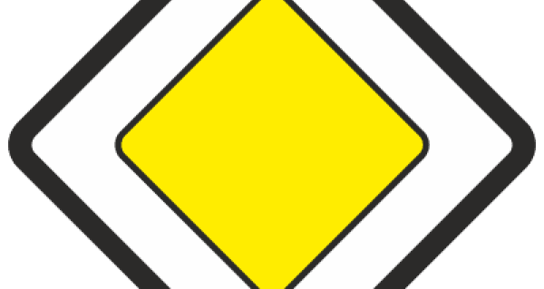 Дорожный знак 2.1 Главная дорога