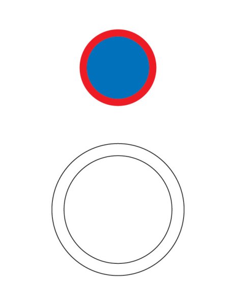 Трафарет знак движение запрещено