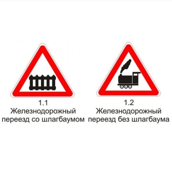 1.1 "Железнодорожный переезд со шлагбаумом".