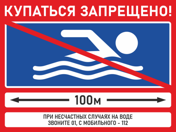 Знак «купаться запрещено»