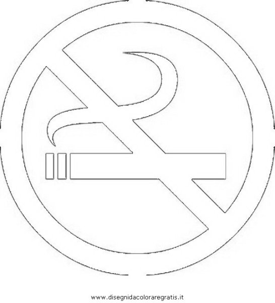 Знак не курить трафарет