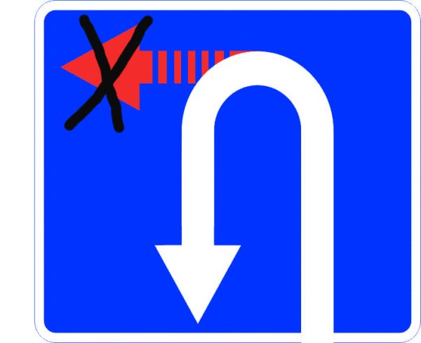 Знак разворот