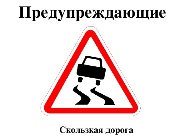 Знаки дорожного движения скользкая дорога