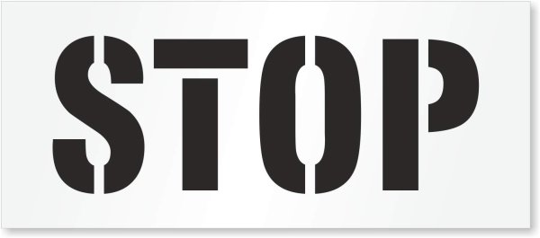 Stop надпись