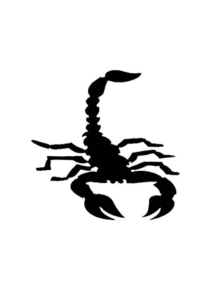 Скорпион трафарет