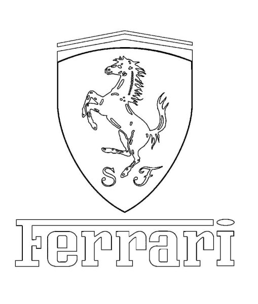 Знак Феррари раскраска