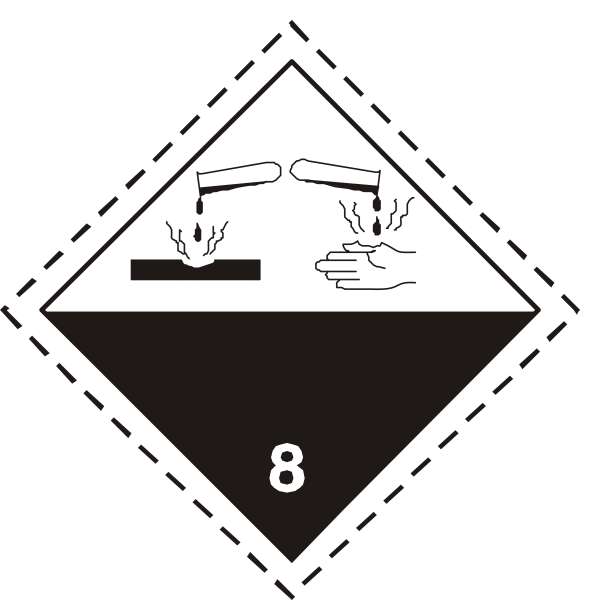 Знак опасности коррозионные вещества