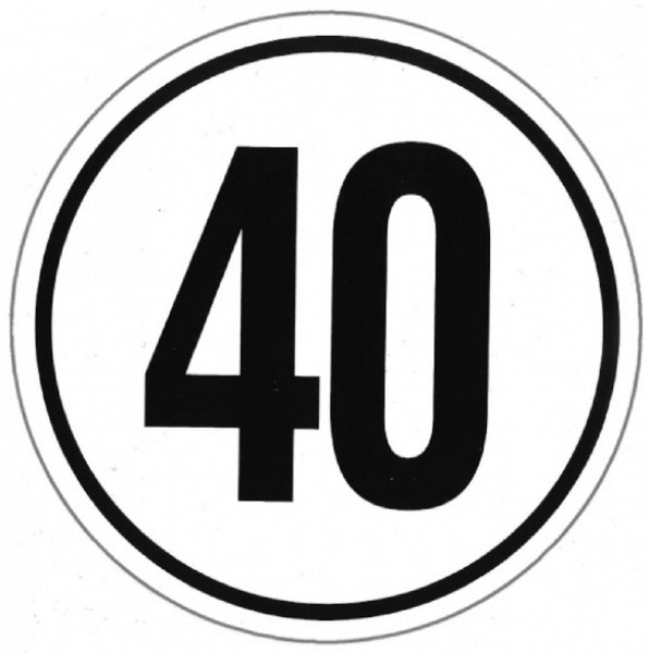 Ограничение скорости 40