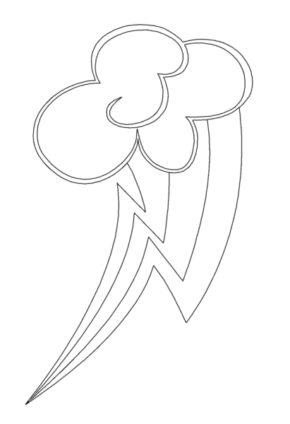 Знак радуги Дэш раскраска