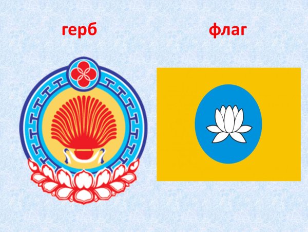 Республика Калмыкия флаг и герб