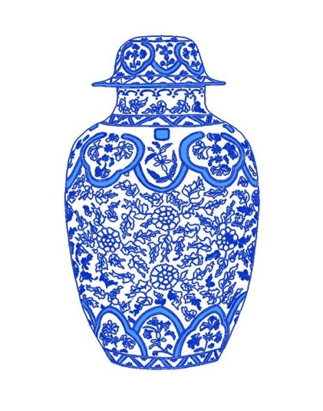Китайская ваза рисунок