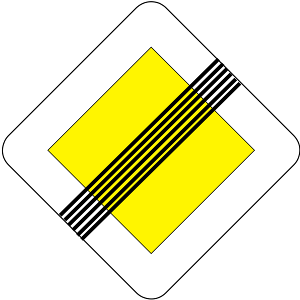 Дорожный знак 2.2 конец главной дороги