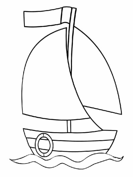 Раскраска. Кораблик