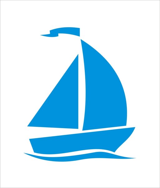 Кораблик силуэт