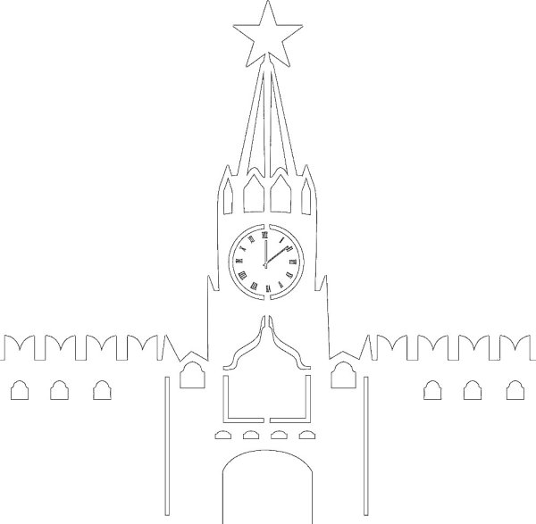 Вытынанки новогодние Биг Бен Красноярск