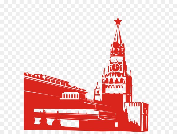 Спасская башня Кремля силуэт