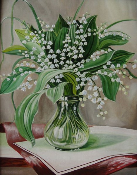 Ландыш рисунок раскраска
