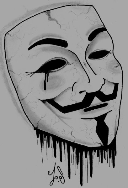 Трафареты маска анонимус маркером (43 фото)