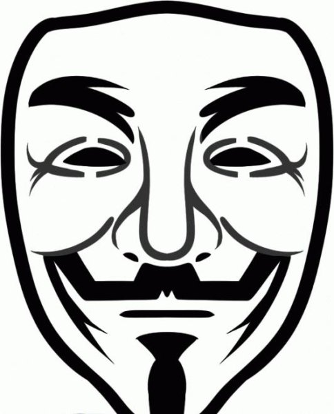 Трафареты маска анонимуса (42 фото)