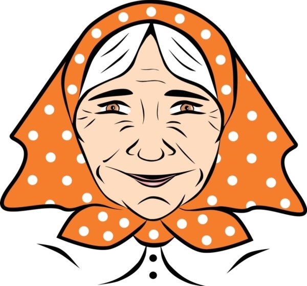 Нарисовать лицо бабушки