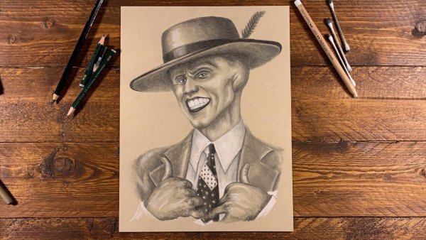 Jim Carrey the Mask drawing
