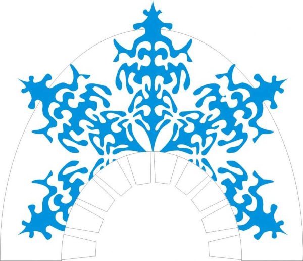 Корона снежинки макет