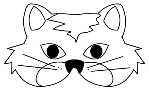 Маска кота для детей
