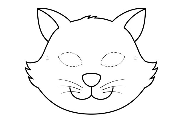 Маска кота для детей