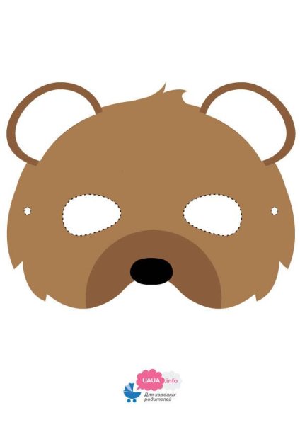 Бумажная маска медведя