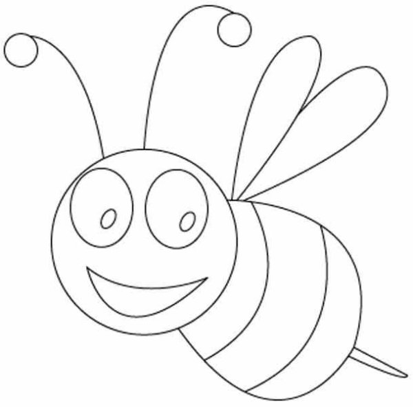 Раскраска пчела для детей 3-4 лет