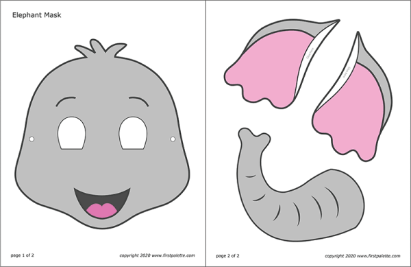 Elephant Mask шаблон