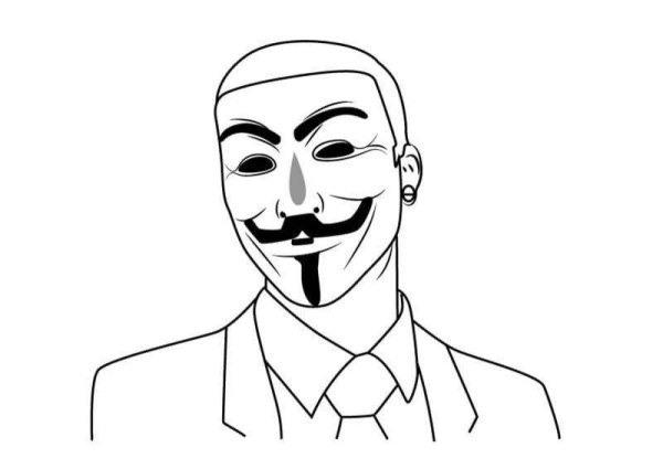 Трафареты маска хакера (45 фото)