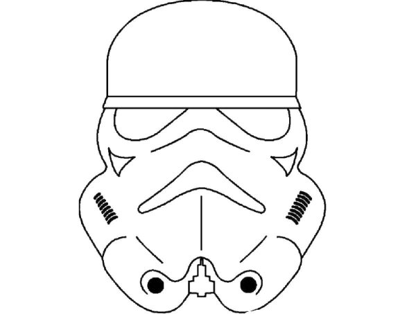 Шлем штурмовика Star Wars чертёж