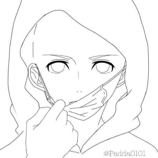 Позы для рисования с маской