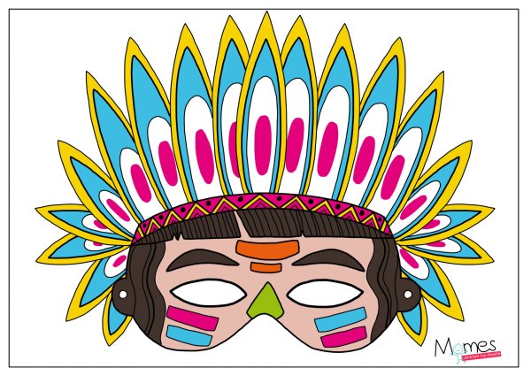 Трафареты маски индейцев (39 фото)