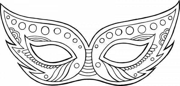 Карнавальные маски раскраски для детей