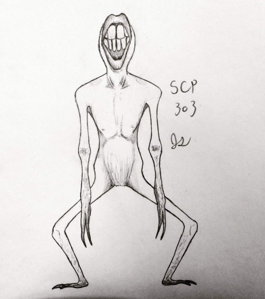 Скромник SCP 096 карандашом