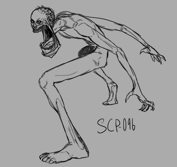 Скромник SCP 096 карандашом