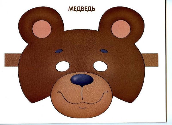 Мишка маска для детей