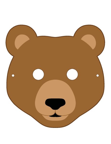 Аппликации в виде головы медведя