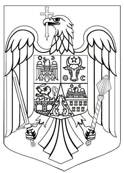 Герб Молдовы черно белый