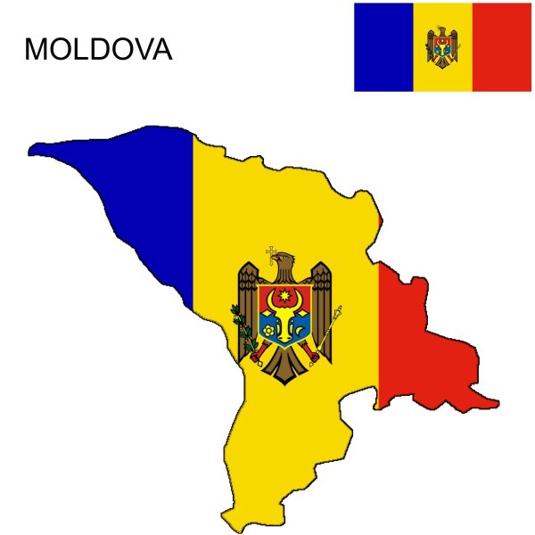 Молдавия карта флаг