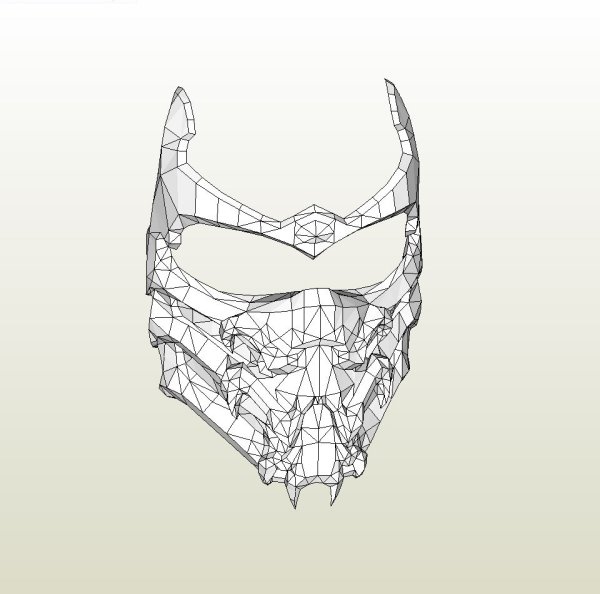 Pepakura маски Mortal Kombat